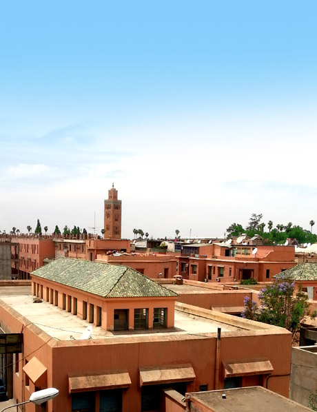 Sicht über Marrakesch